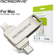 Флешка металлическая 2в1 256ГБ Type-C-Lightning для Apple iPhone, iPad, компьютера MICRODRIVE A3 256GB Серебро - изображение 1