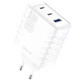 Зарядное устройство - быстрый адаптер питания Proove Speed Surge Gan 65W (USB + 2 Type-C) белый - изображение 1