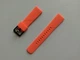 Силіконовий ремінець Half Strips 20 мм для Amazfit Bip Lite S U/ GTS 2 3 4 Mini / GTR (42 mm) / 2, Samsung Galaxy Watch / Active 2 (40 mm) / Gear S4 (42 mm), Huawei GT2 (42 mm) рифлений Помаранчевий 2100P - зображення 4