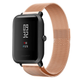 Металлический ремешок MiJobs 20 мм для Amazfit Bip Lite S U/ GTS 2 3 4 Mini / GTR (42 mm) / 2, Samsung Galaxy Watch / Active 2 (40 mm) / Gear S4 (42 mm), Huawei GT2 (42 mm) миланская петля Золотой / Розовый 1565P - изображение 1