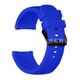 Силиконовый ремешок Half Strips 20 мм для Amazfit Bip Lite S U/ GTS 2 3 4 Mini / GTR (42 mm) / 2, Samsung Galaxy Watch / Active 2 (40 mm) / Gear S4 (42 mm), Huawei GT2 (42 mm) рифленый Темно-голубой 2100P - изображение 1