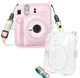 Набор камера моментальной печати Fujifilm INSTAX Mini 12 Blossom Pink / Чехол прозрачный / Фотобумагой на 20 снимков / Фотоальбом розовый на 64 снимка - изображение 11