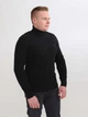 Водолазка чоловіча чорна пряма з коміром 1003-2 XL - зображення 4