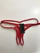 Трусики з розрізом стрінги сексуальна білизна еротична білизна Sexy OneSize червоний (8-76) - зображення 3