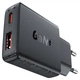 Мережевий зарядний пристрій ACEFAST A69 PD30W GaN (USB-A+USB-C) ultra-thin charger Black (6974316282709) - зображення 3