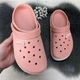 Сабо кроксы женские Dago Style пудровые пена 40 р (25,5 см) 4363 - изображение 3