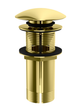 Донный клапан для раковины KOHLMAN CLICK-CLACK GOLD с переливом * - изображение 1