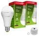 Светодиодная лампа с аккумулятором EUROLAMP A70 12W 4500K 220V E27 с держателем 2 шт (LED-A70-12274(EM)(2)) - изображение 1