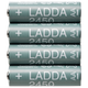Акумуляторні батарейки HR06 AA 1.2V, 2450 мАг ІКЕА LADDA 505.046.92 4шт. - зображення 1