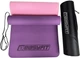 Набор Коврик для йоги и фитнеса EasyFit EF-1924s-VP TPE+TC ECO-Friendly двухслойный каремат в чехле 6 мм Фиолетовый с розовым (56002563) + Резинки EasyFit для фитнеса набор из 3 шт EF-1812 (56002832) - изображение 3