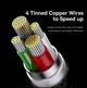 Кабель BASEUS StarSpeed 3в1 Fast Charging USB MicroUSB/Lightning/Type-C 3.5A 1.2m Чорний (B3in1B) - зображення 4