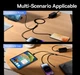 Кабель BASEUS StarSpeed 3в1 Fast Charging USB MicroUSB/Lightning/Type-C 3.5A 1.2m Чорний (B3in1B) - зображення 6