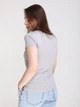 Футболка жіноча сіра приталена з вишитим принтом 21036-1-3 XL - зображення 6