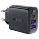 Зарядний пристрій ACEFAST A57 PD35W GaN (2*USB-A+USB-C) charger Black (6974316282730) - зображення 4