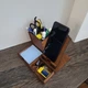 Органайзер офисный настольный для канцелярии с подставкой для телефона полисандр - изображение 3