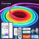 Розумна Неонова Світлодіодна LED Стрічка RGB Color 5м з Wi-Fi Bluetooth із синхронізацією музики (24 В, 120 світлодіодів/м) - зображення 1