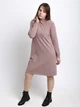 Платье женское бежевое воротник стойка с косами 8036-2 ONE SIZE - изображение 1