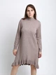 Сукня жіноча бежеве комір стійка 8043-1 ONE SIZE - зображення 6