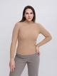 Свитер женский бежевый тонкий приталенный 5830/1924-1 ONE SIZE - изображение 4