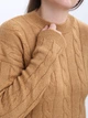 Свитер женский бежевый укороченный с косами 5199-2 ONE SIZE - изображение 7
