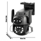 Камера наружная поворотная уличная двойная WIFI DOUL CAM Q-821 FULL-HD 4Mp Ночная сьемка Черная - изображение 7