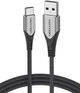 Кабель Vention USB to Type-C QC 3.0 3 A 3 м в обплетенні чорний (CODHI) - зображення 2