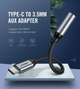 Переходник Ugreen AV142 кабель Type-C - 3.5 mm для наушников 10CM - изображение 3