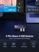 USB-хаб коммутатор Lemorele 2 In 4 Out USB 3.0 USB KVM Switch - изображение 5