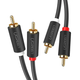 Міжкомпонентний аудіокабель Ugreen AV104 2RCA to 2RCA Audio Cable 10518 2м Чорний - зображення 1
