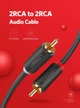 Міжкомпонентний аудіокабель Ugreen AV104 2RCA to 2RCA Audio Cable 10518 2м Чорний - зображення 4