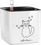 Вазон Lechuza Cube Glossy Cat 4 Белый блестящий (4008789135070) - изображение 1