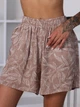 Пижамные шорты женские больших размеров Leinle Madlen 1529 2XL Коричневые (4821529670086) - изображение 1