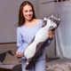 Мягкая игрушка подушка обнимашка кот батон 75 см темно серый - изображение 1