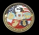 Сувенирная монета пяти армий США с головой орла в пластиковой прозрачной коробке/чехле (530284940) Золото - изображение 1