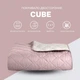 Покрывало IDEIA Cube Двустороннее 140х210 см Антиаллергенное волокно стеганое прошитое Пудра/Серое (4820227282999) - изображение 3