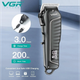 Акумуляторна машинка для стрижки VGR V-683 Чорна з LED дисплеєм (51829) - зображення 2
