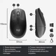 Миша бездротова Logitech M190 Full Size Wireless Charcoal (910-005905) чорна - изображение 4
