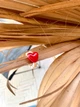 Каблучка з натуральних перлів з керамічним серцем "Love Me" Червоний ручна робота 17 розмір Cinta - зображення 2