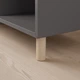 Комбинация шкафов с ножками IKEA ЭКЕТ, темно-серый, дерево, 140x35x80 см, 193.861.01 - изображение 3