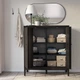 Шкаф с откидными дверцами IKEA ИДАНЭС, темно-коричневый морилка, 121 х 135 см, 804.588.20 - изображение 3