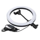 Кільцева світлодіодна лампа 10" (26см) Ring Fill Light CXB-260 чорна (9459) 3 режими свічення - зображення 2