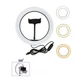 Кільцева світлодіодна лампа 10" (26см) Ring Fill Light CXB-260 чорна (9459) 3 режими свічення - зображення 4