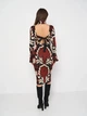 Платье приталенного кроя с декольте на спине для женщины H&M 1153680-6 34(XS) Комбинированный - изображение 3