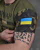 Армейская мужская футболка Ukrainian Army потоотводящая L олива+мультикам (86521) - изображение 4