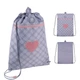 Сумка для взуття Kite Fluffy Heart K24-601M-23 46x33 см сірий - зображення 1