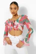 Топ сіточкою з абстрактним принтом S Boohoo - изображение 3