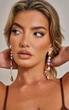 Сережки з камінцями із золотою сферою PrettyLittleThing - изображение 2