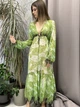 Халат пляжный женский в пол из шифона 98-п.з One size (S-L) Зеленый (2000012481017) - изображение 7