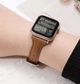 Тонкий ремінець із еко-шкіри для смарт-годинника Apple Watch, 42 / 44 / 45 / 49 мм, коричневий "G" (80059332) - зображення 2