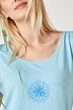 Пижама: футболка и шортики Key 48(XL) Зелёно-голубой (96607) - изображение 5